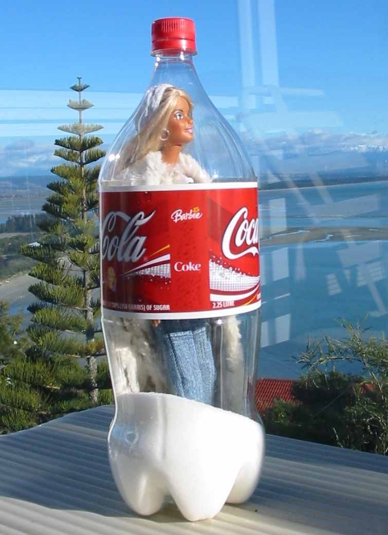 barbie in coke bottle